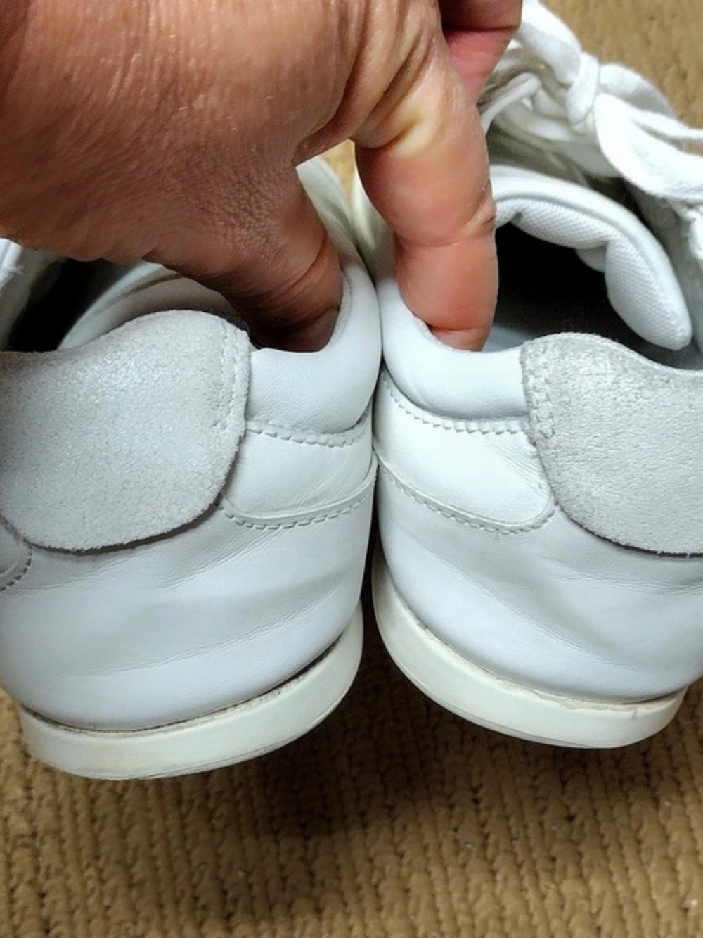 White Leather Lacoste Rey Lace Sneakers US 9 Metallic Gold-tone Crocodile Logo - Picture 7 of 7